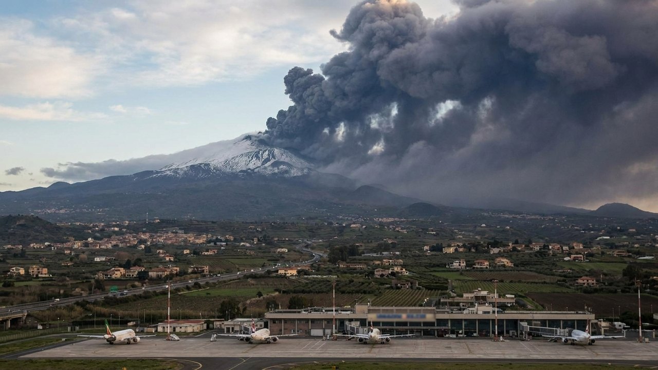 Céu em alerta: nova erupção do Etna interrompe operações aéreas na Itália