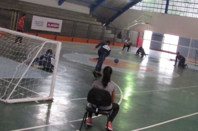 Partida de goalbol encerra Jogos Paraímpicos de Alagoas