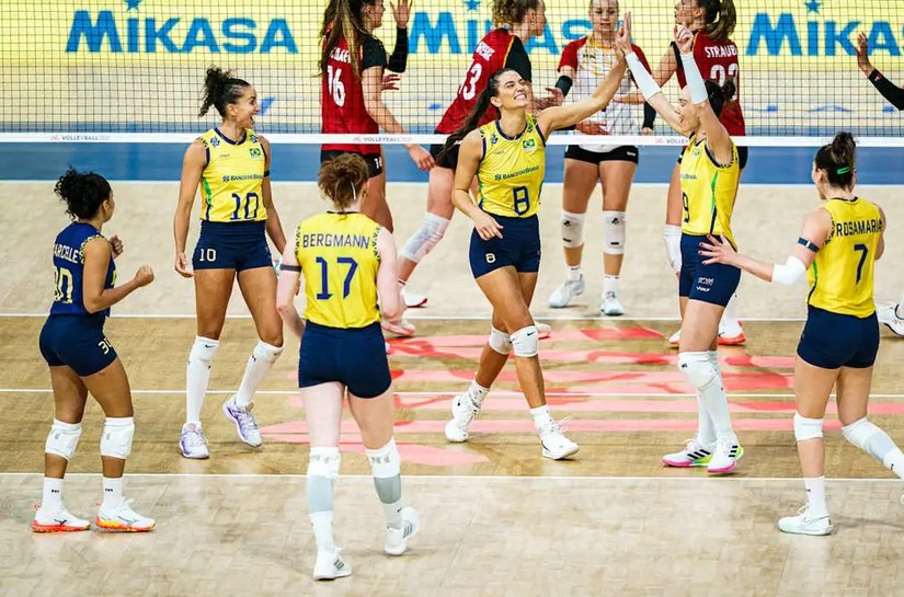 Vôlei feminino: Brasil vence Alemanha e encara Japão na semi da Liga das Nações