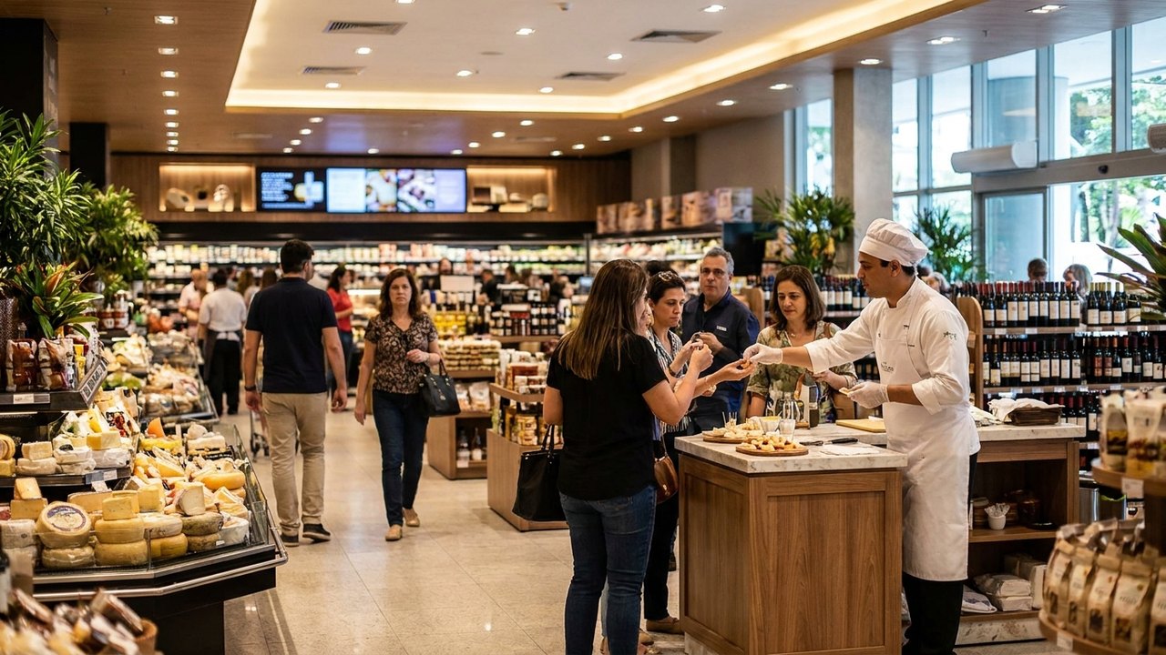 Supermercados do Rio apostam em corredores premium, degustações e experiências gourmet