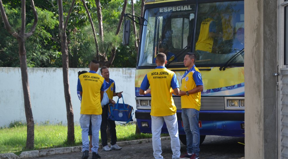 Jogadores  na concentração do Boca Júnior 