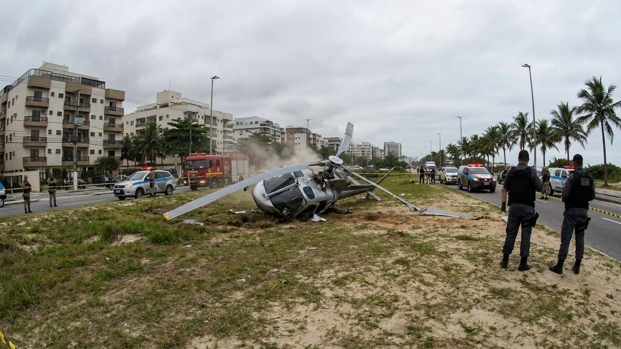 Colisão de helicópteros no Recreio expõe risco a comunidades no entorno, diz especialista