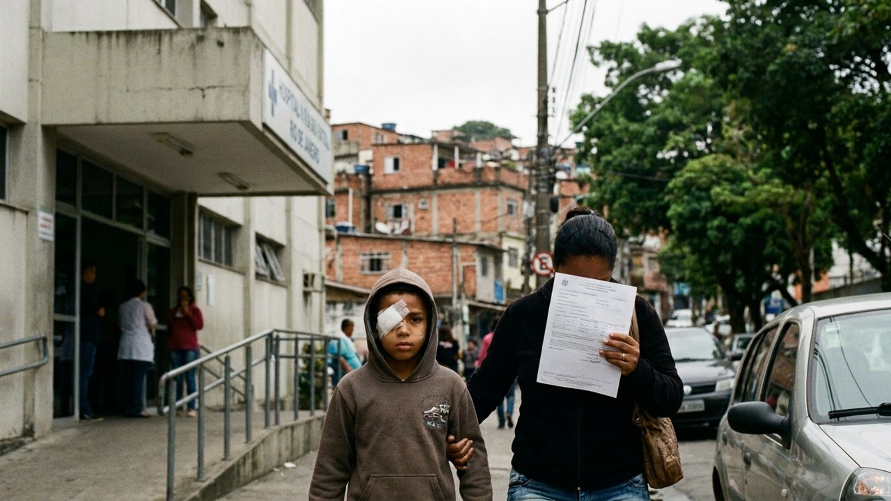 Menino que perdeu visão de um olho após ser ferido na Favela do Metrô tem alta hospitalar