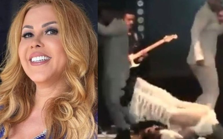 Joelma leva tombo durante apresentação em festa junina na Bahia
