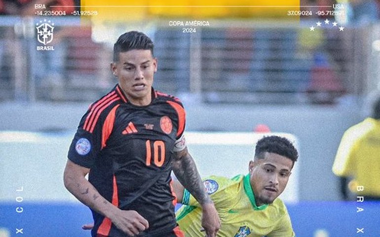 Brasil reforça desencanto, empata com a Colômbia e pega o Uruguai nas quartas da Copa América