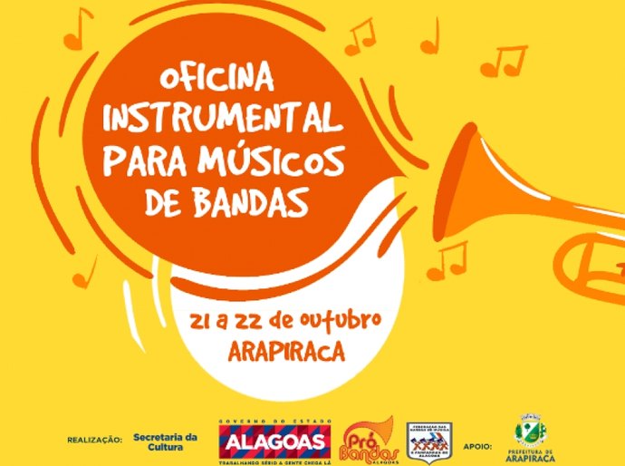 Arapiraca recebe Oficina Instrumental para Músicos de Bandas