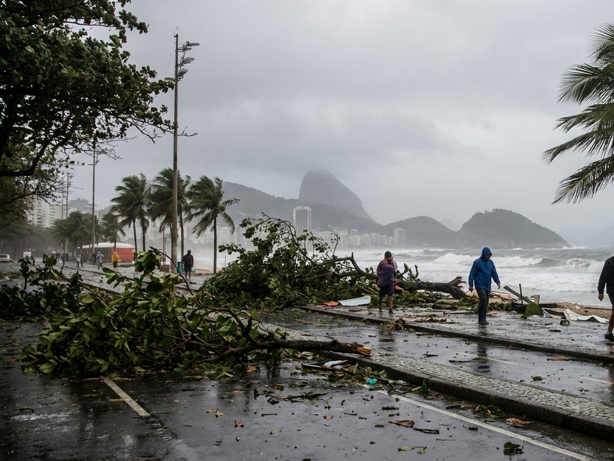 Ventos de até 111 km/h atingem a Costa Verde antes do aviso da Defesa Civil