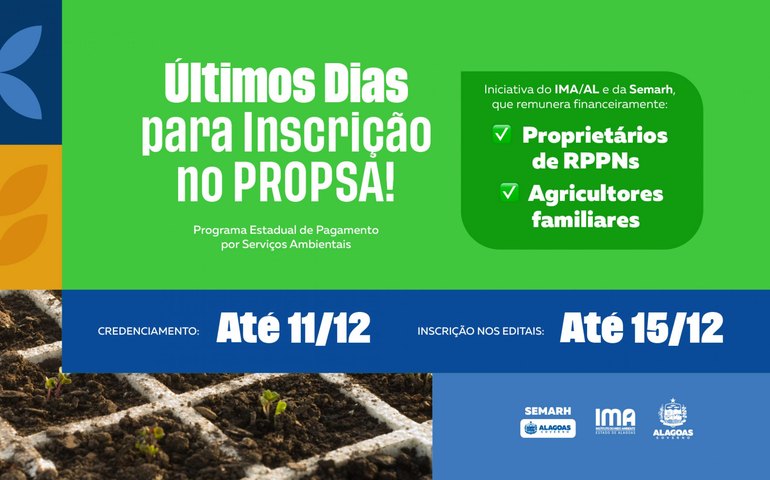 Últimos dias para se inscrever no Programa Estadual de Pagamento por Serviços Ambientais