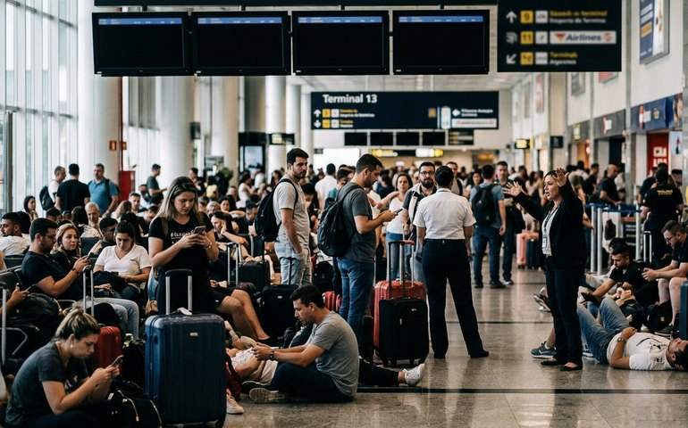 Pane paralisa aeroportos de SP e gera onda de revolta nas redes sociais