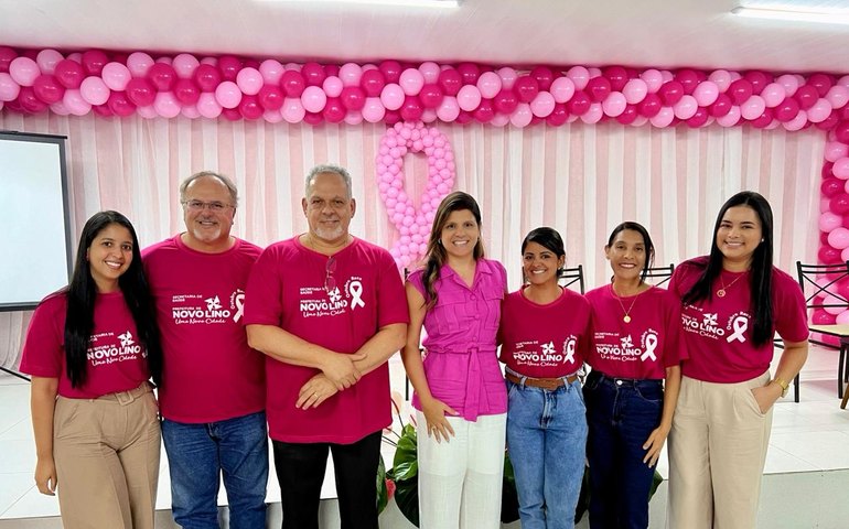 Prefeita Marcela Gomes promove palestra sobre prevenção ao câncer de mama em Novo Lino