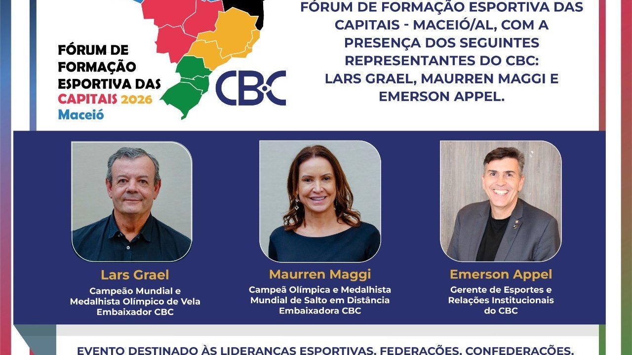 Maceió recebe fórum esportivo com campeões olímpicos e grandes nomes do esporte brasileiro