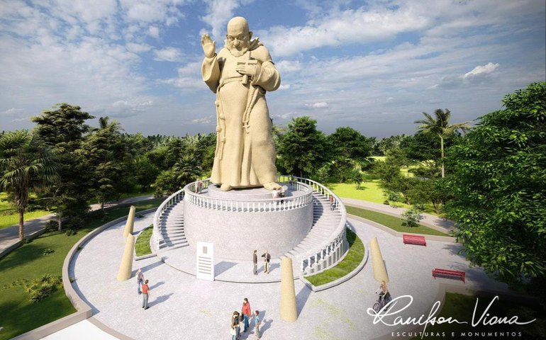 Meio milhão é o valor de estátua de Frei Damião em Palmeira