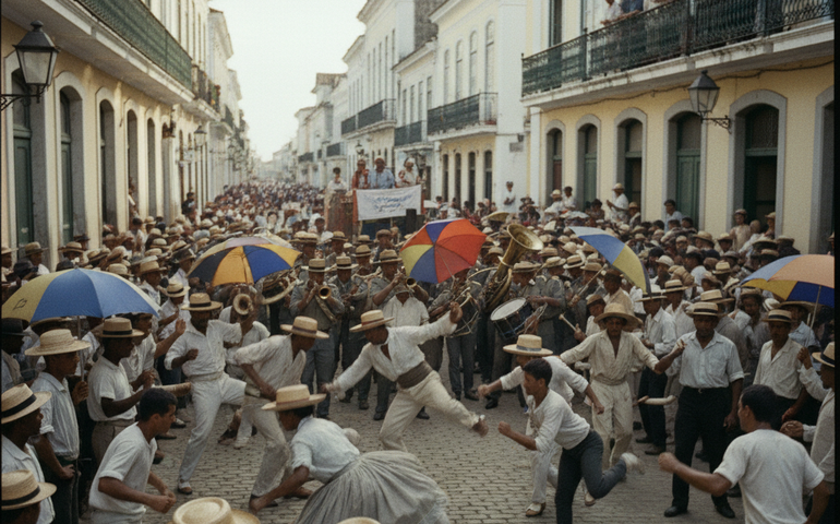 Donos do frevo de ‘O agente secreto’ em Cannes, os Guerreiros do Passo chegam ao Rio para mostar sua dança
