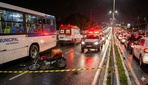 Tragédia na Via Expressa: entregadora por aplicativo morre ao colidir com ônibus na véspera do Réveillon