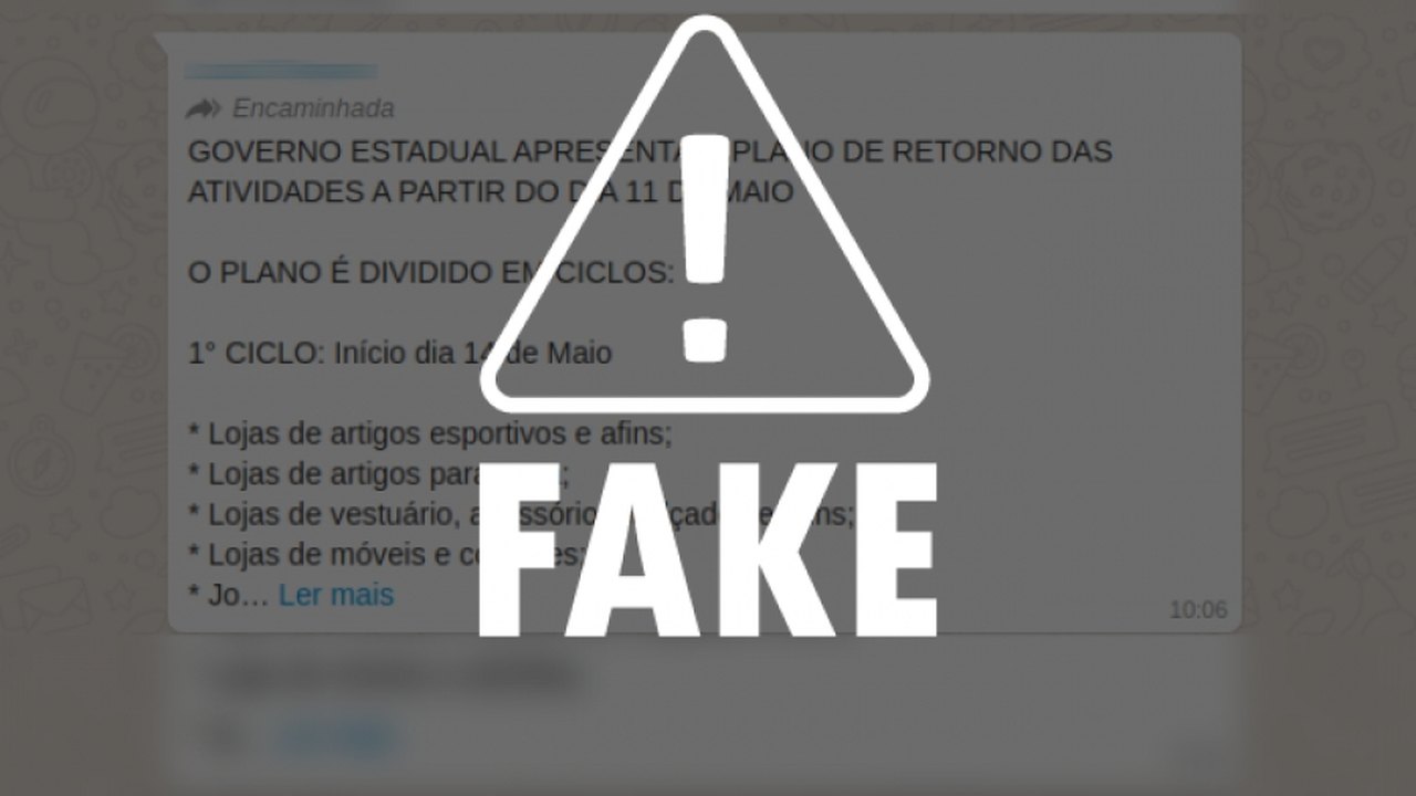 É falsa a lista com supostas datas de retorno das atividades comerciais em Alagoas