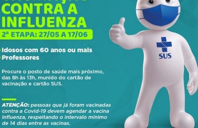 Segunda etapa da vacina contra a Influenza começa nesta quinta (27), em Palmeira 