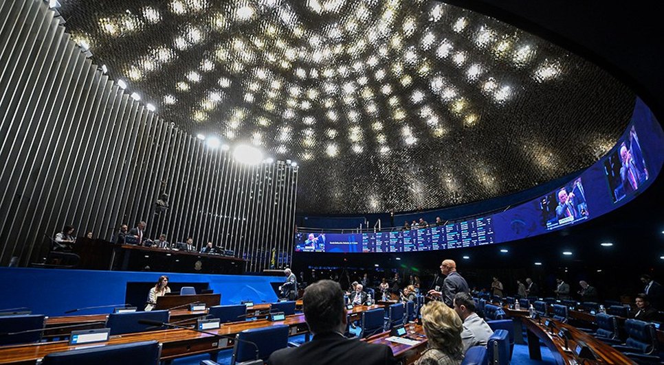 O Plenário do Senado durante as votações dessa terça-feira (16) / Foto: Carlos Moura/Agência Senado