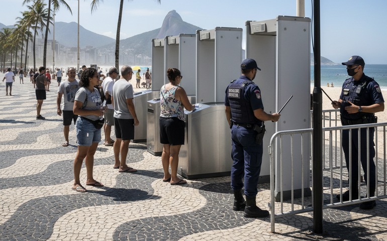 Cinturão de segurança: Copacabana terá 17 pontos de revista; confira o que não pode entrar na praia no réveillon