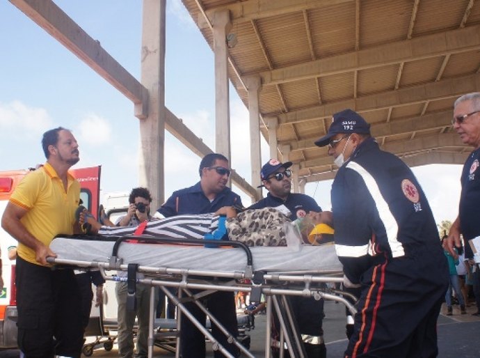 Simulado de explosão de cloro no Pontal conta com participação do Samu