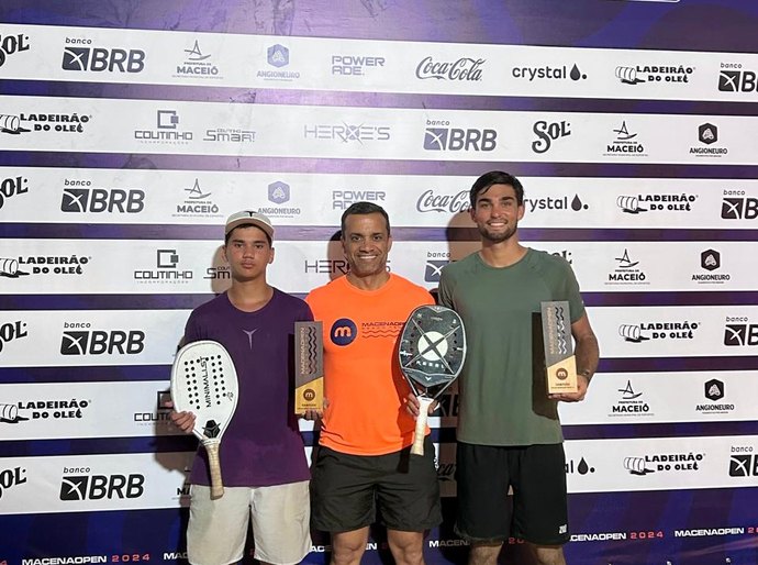 Alagoano de 15 anos, Lucas Cahu derruba favoritos ao lado de baiano e é campeão no 1º dia do Macena Open em Maceió