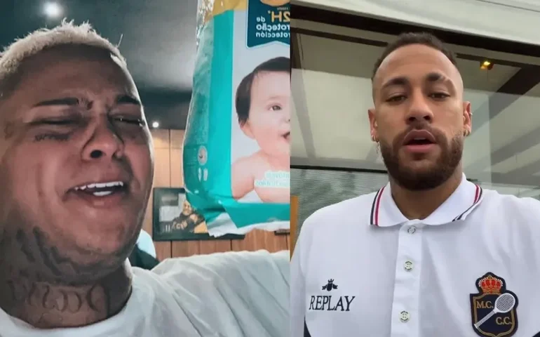 MC Ryan SP brinca com Neymar por também ser pai e jogador se diverte: 'Os reis da revoada tendo uma menina'