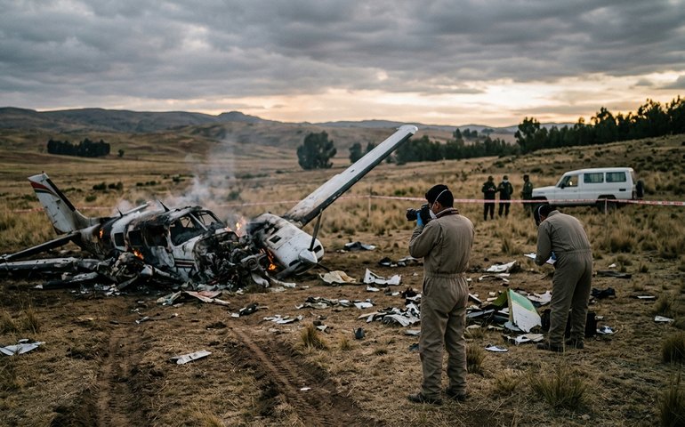 'Voo fantasma': avião faz 20 manobras em círculos antes de cair na Bolívia