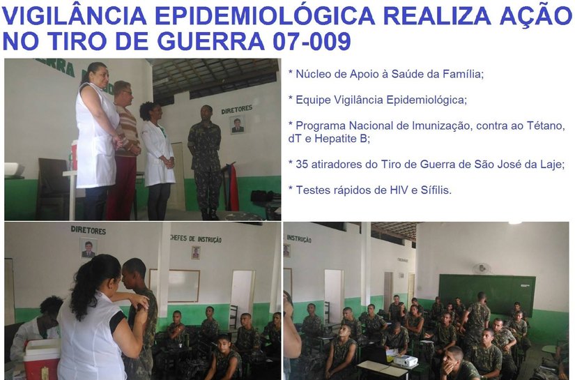 Vigilância Epidemiológica da Laje promove ação no Tiro de Guerra 07-009