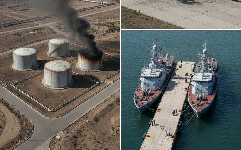 Ucrânia ataca terminal de petróleo, aviões e navios em território russo