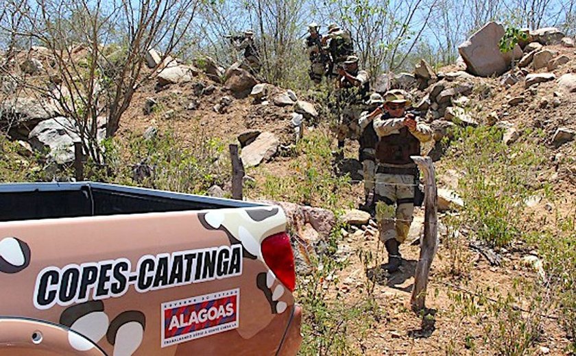 PM apreende metralhadora e 20 quilos de drogas no Sertão