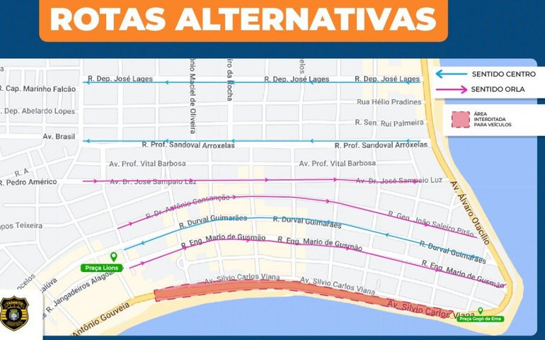 Abertura do Natal de Todos Nós modifica trânsito da orla nesta quarta-feira (7)