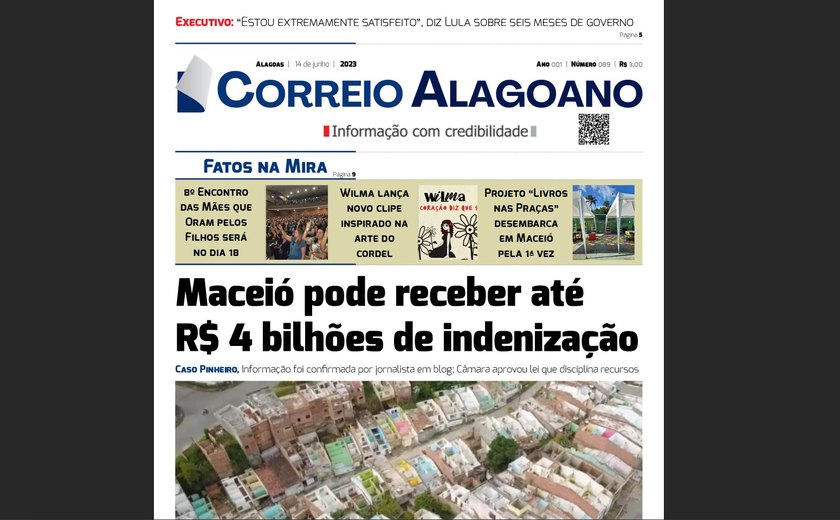 Maceió pode receber até R$ 4 bilhões de indenização