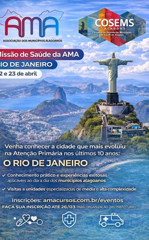 Missão da AMA ao Rio de Janeiro marca início da Jornada pela Excelência na Atenção Primária e inscrições seguem até 26 de março