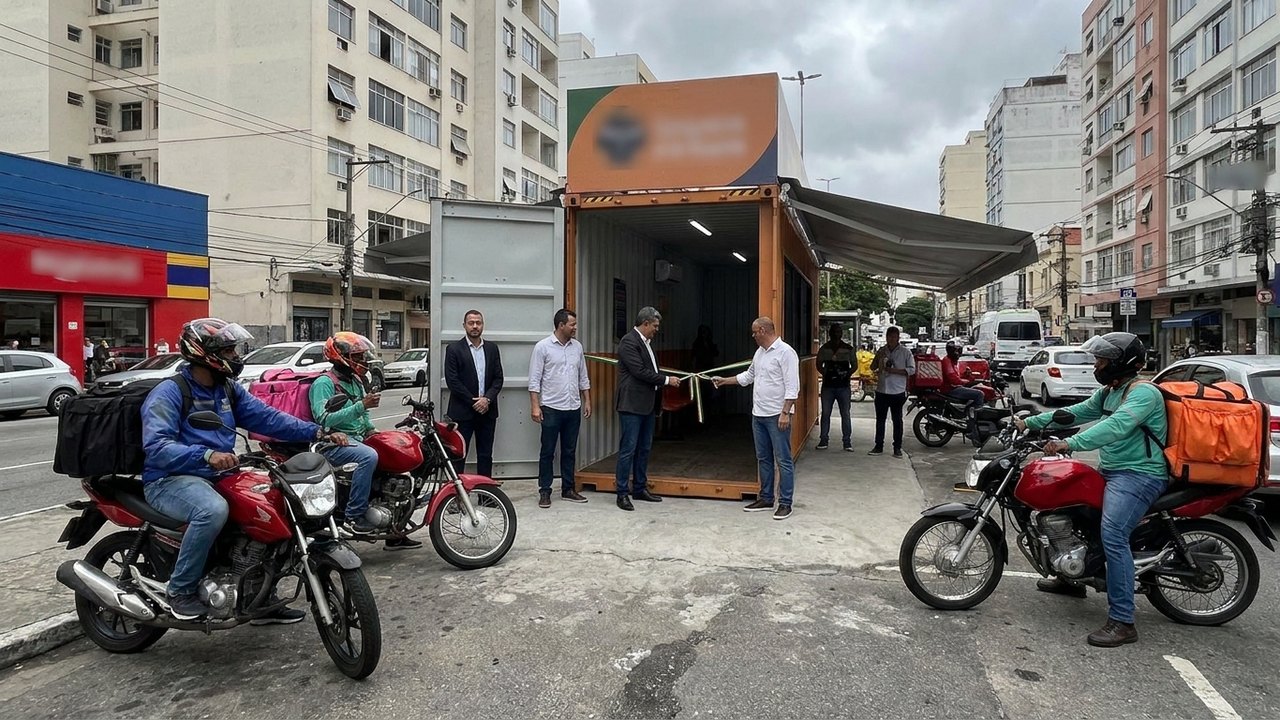 Prefeitura do Rio e 99 inauguram terceiro ponto de apoio para entregadores na Av. Paulo de Frontin
