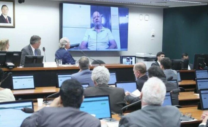 Chiquinho Brazão na tela do Conselho de Ética da Câmara