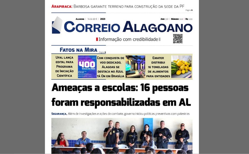 Ameaças a escolas: 16 pessoas foram responsabilizadas em AL