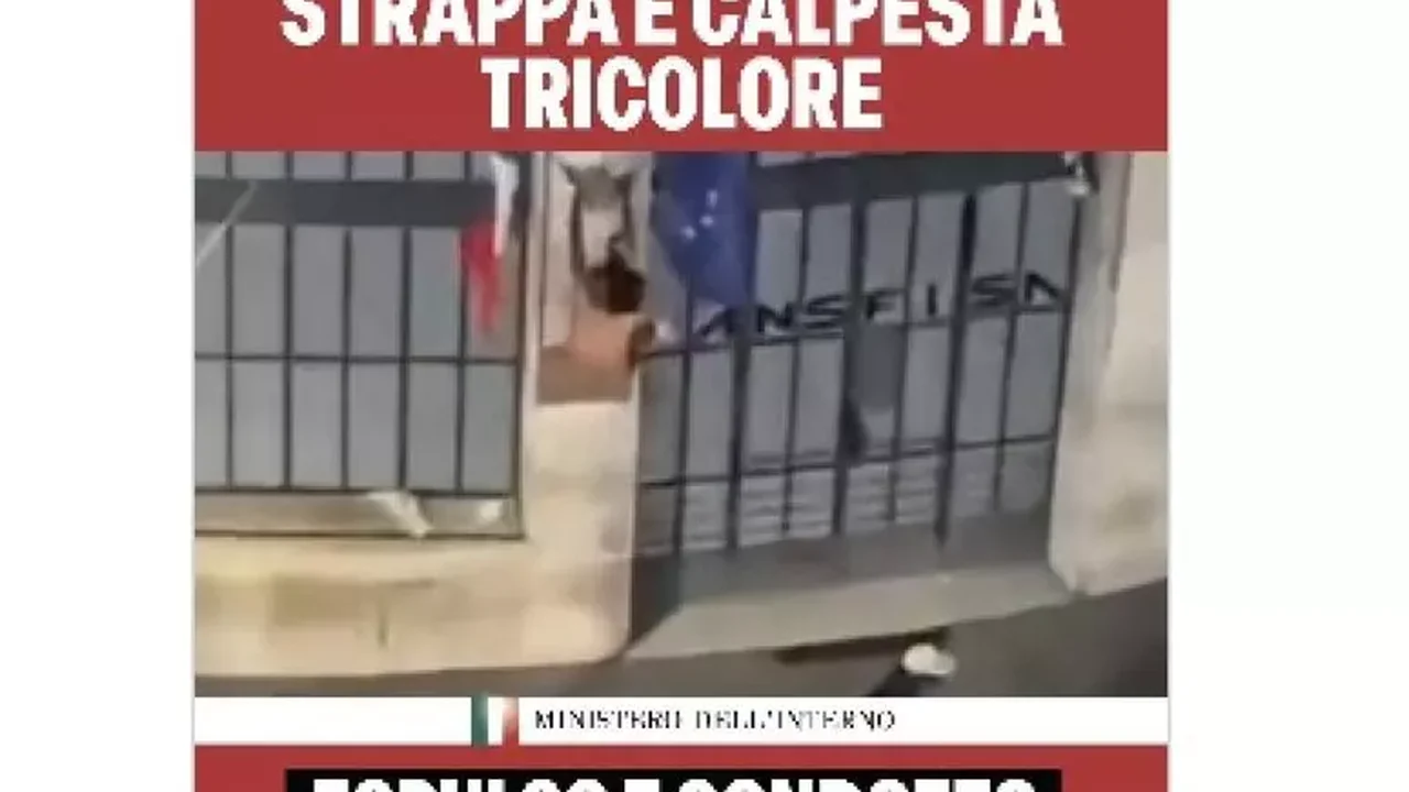 Itália vai expulsar imigrante que arrancou e jogou bandeira no chão