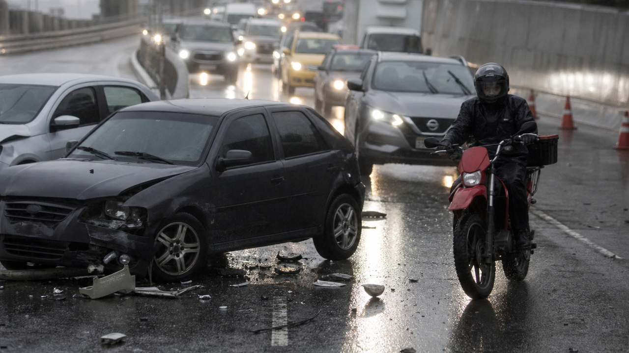 Domingo de eleições tem chuva e acidentes de trânsito em diferentes vias do Rio