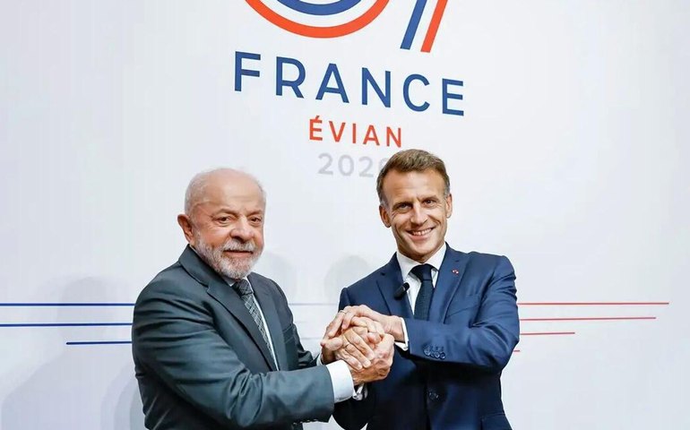 Lula e Macron discutem defesa, fronteira com Amapá e supercomputadores na França