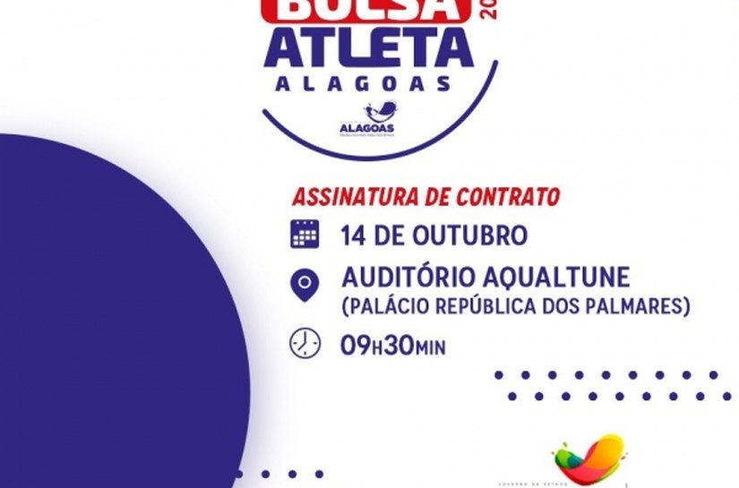 Selaj assina contratos do programa Bolsa Atleta Alagoas nesta quarta (14)