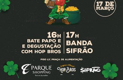 St. Patrick’s Day: Descontos na cerveja, workshop e muita música marcam a data no Parque Shopping