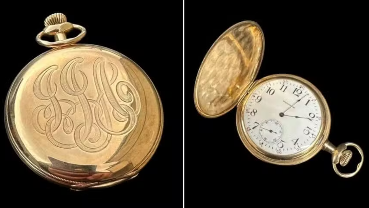 Relógio de ouro do passageiro mais rico do Titanic vai a leilão e pode ser vendido por R$ 1 milhão