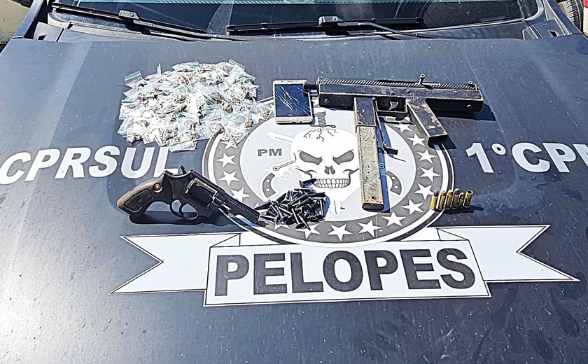 Polícia Militar apreende uma submetralhadora na cidade de Roteiro