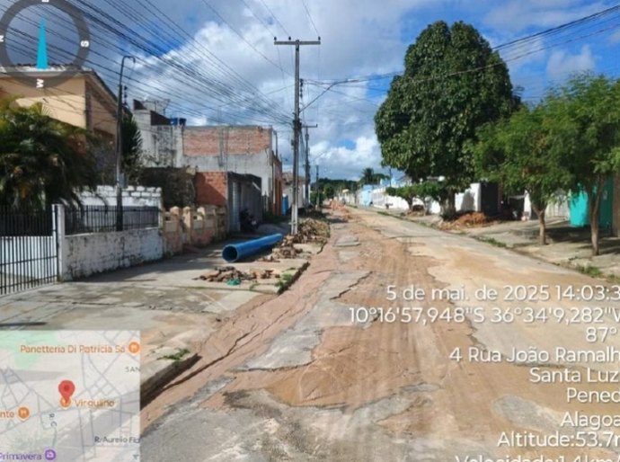 Aguas do Sertão não pode mais abrir buracos em Penedo para trocar tubulações sem restaurar o calçamento como encontrou