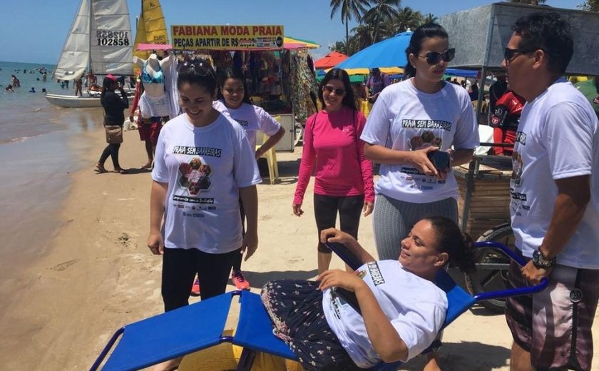 Praia sem Barreiras facilitará banho de lagoa a pessoas com deficiência em Pilar