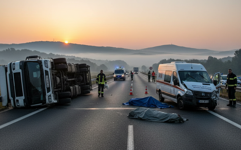 Colisão entre caminhão e van deixa cinco mortos em rodovia no RS