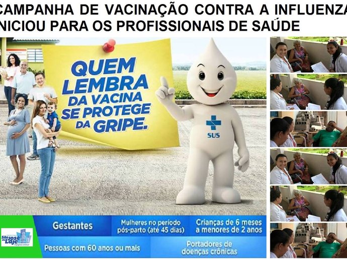 Campanha de vacinação contra Influenza está em andamento na Laje