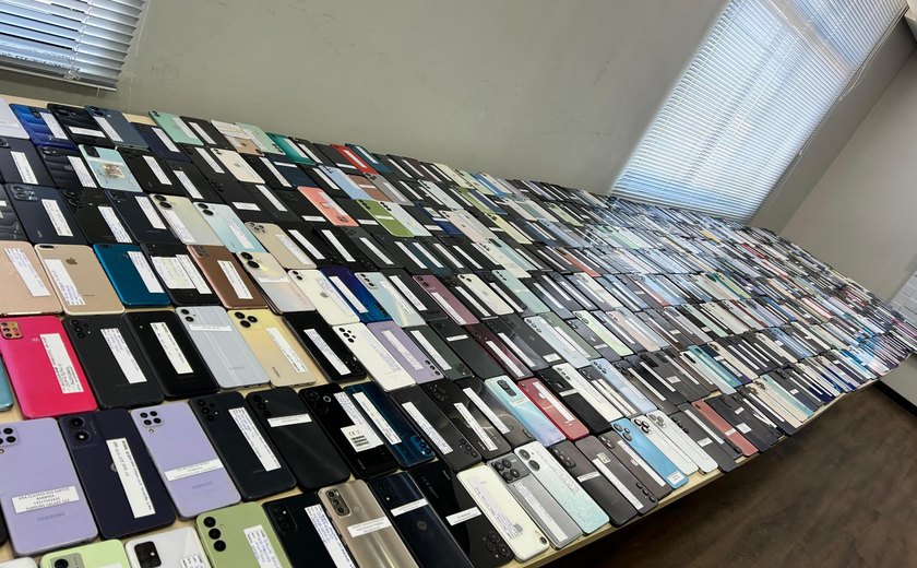 Mais de 650 celulares recuperados aguardam retirada por vítimas em Alagoas