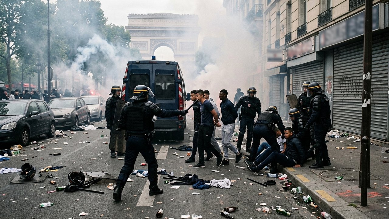 Festa do título do PSG termina com um morto, 416 presos e confrontos em Paris