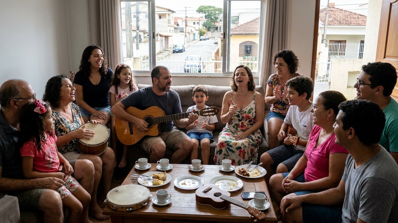 Reunião em família embalada pela (boa) música