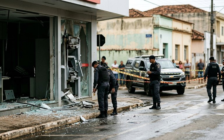 Criminosos explodem agência bancária em MG e três suspeitos são presos